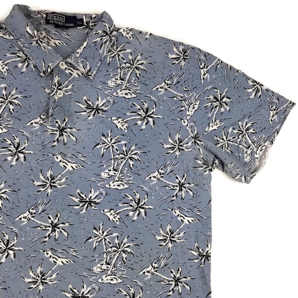 Vintage Ralph Lauren Hawaiian Polo Shirt Size XL - Picture 4 of 8